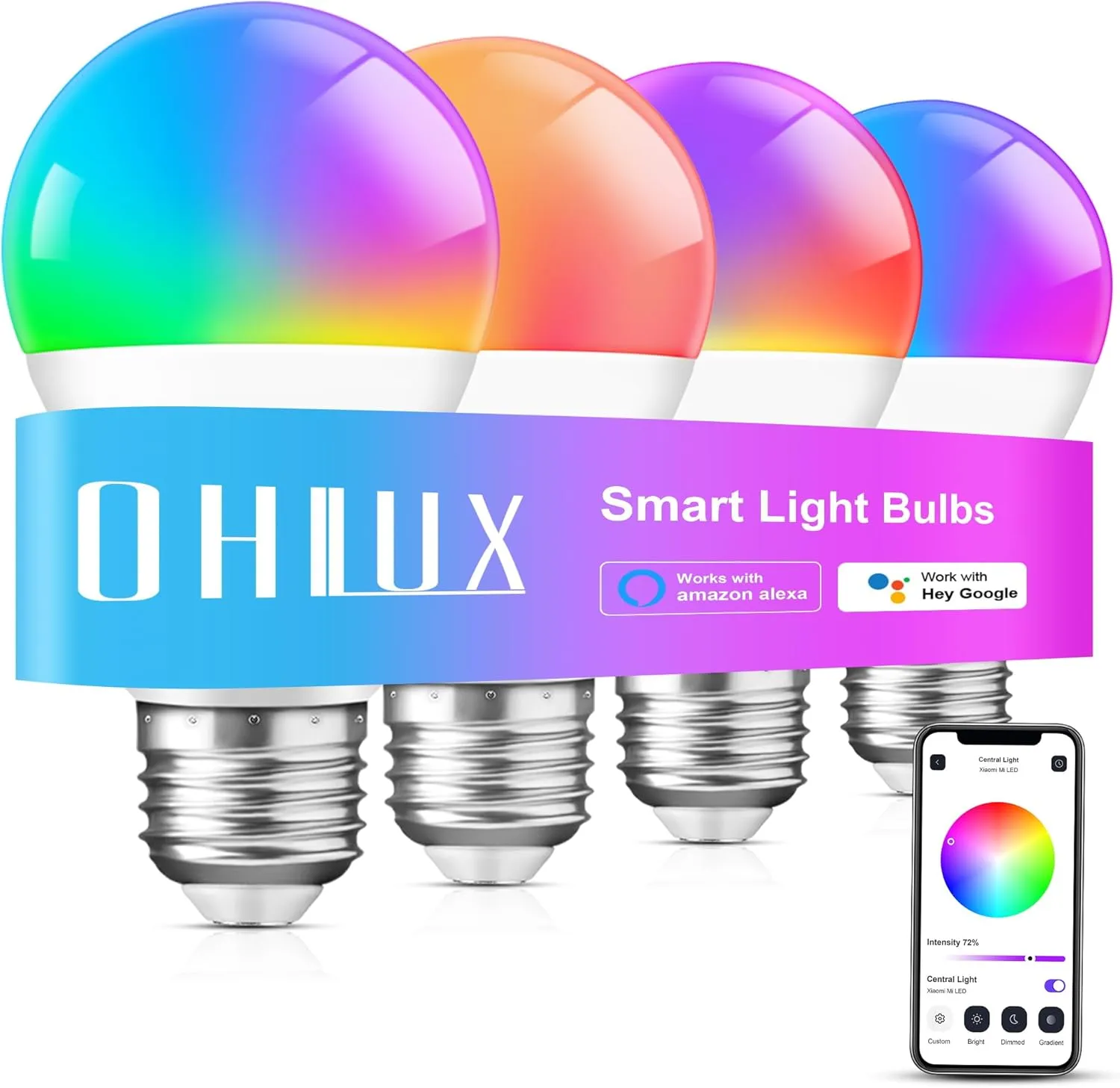 OHLUX Smart Light Bulbs 4Pack