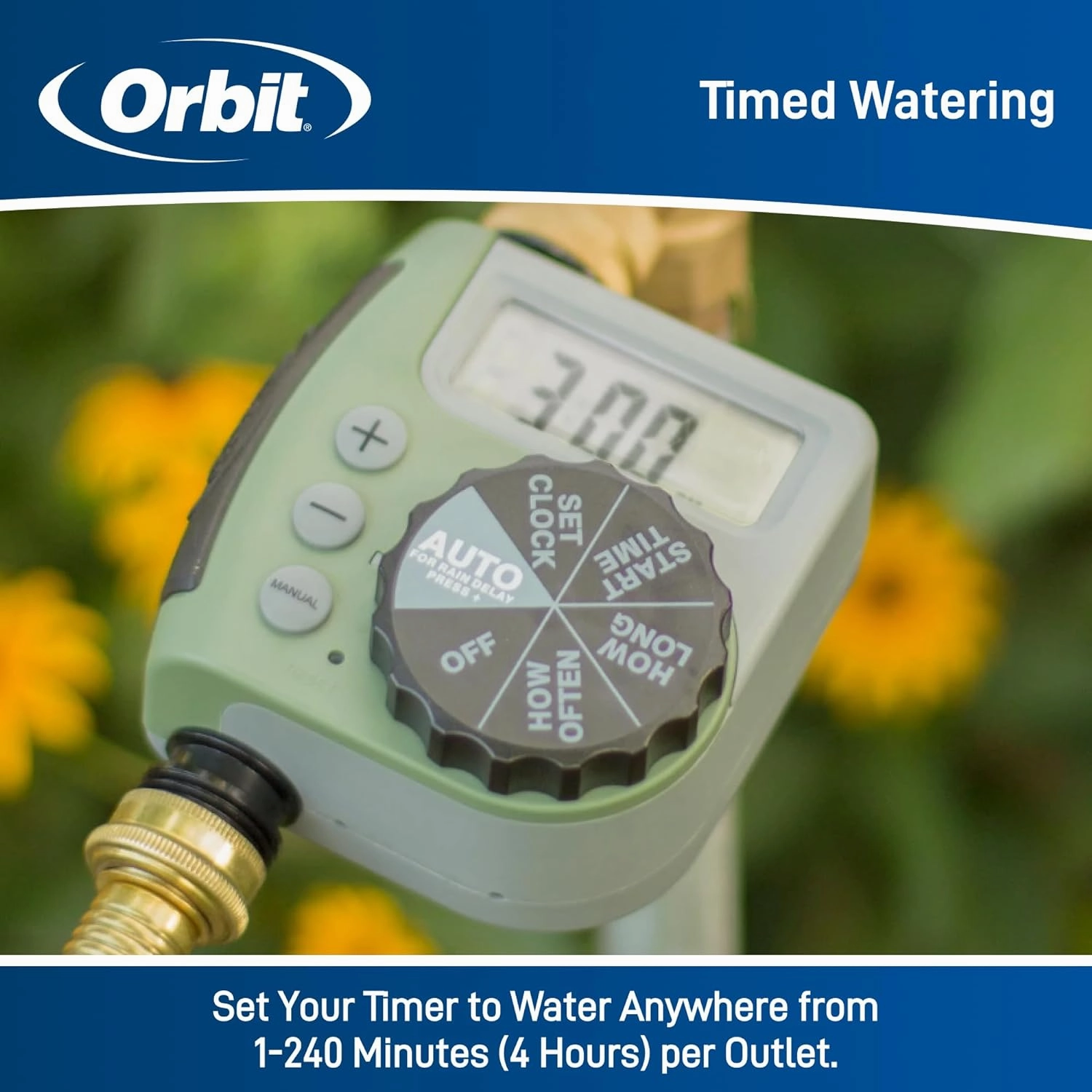 Orbit 62056 One Outlet Single-Dial Hose Faucet Timer