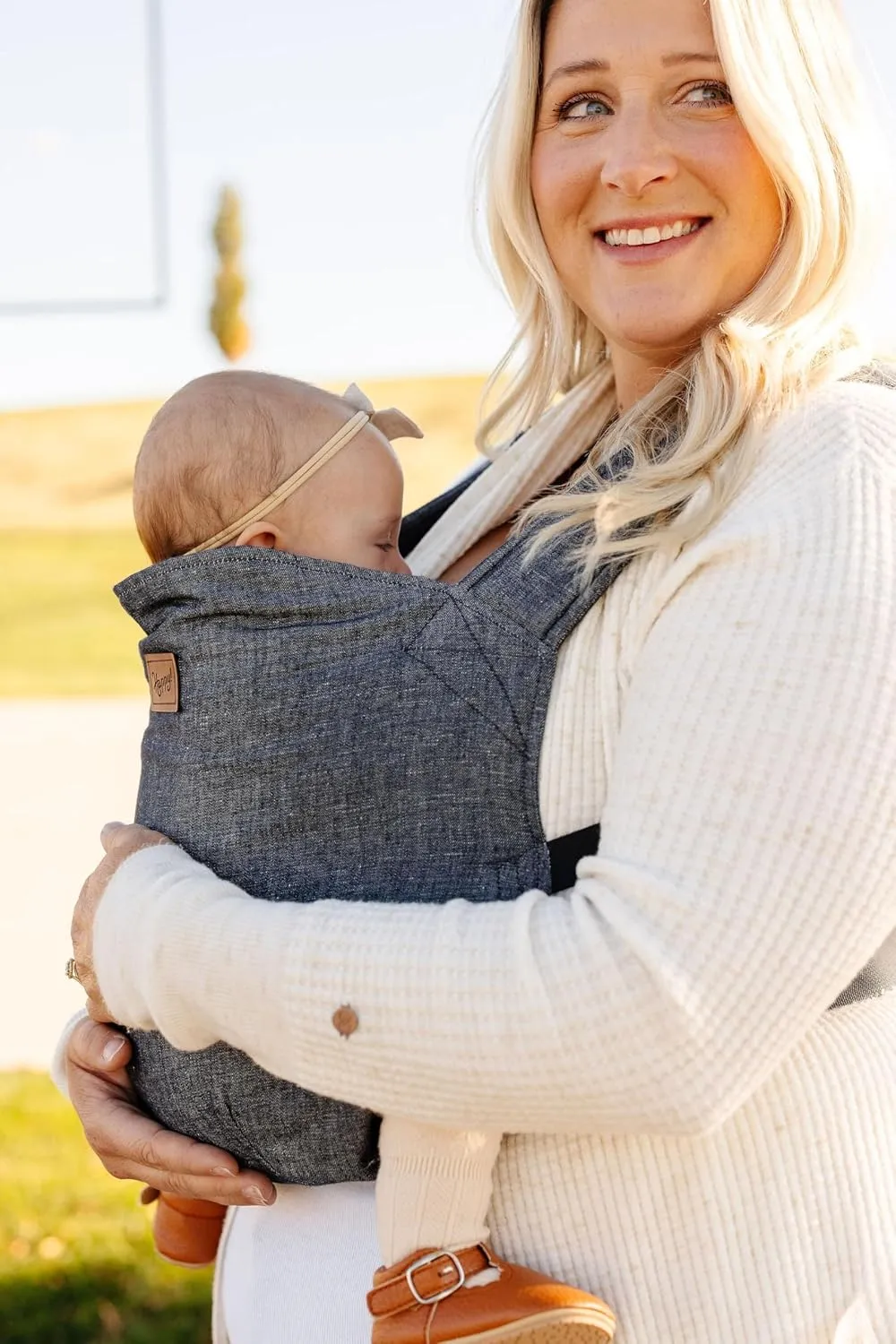 Original Happy Baby Carrier - Newborn to Toddler Carrier - 50% Linen/50% Cotton - Ethically Made - Lightweight and Adjustable - Graphite Color