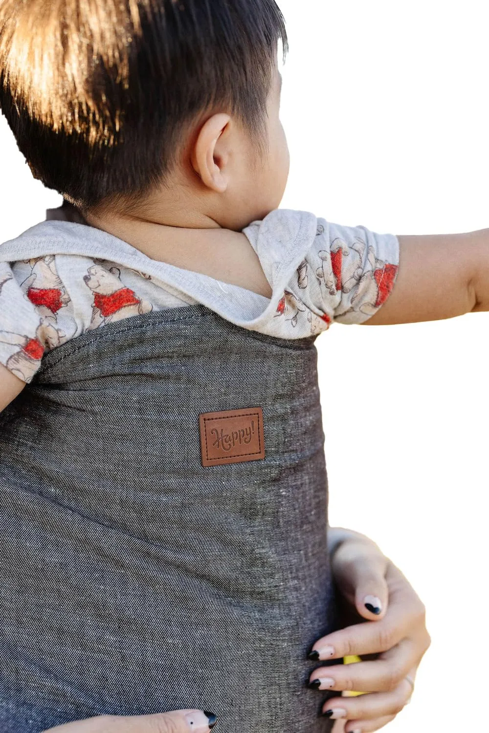 Original Happy Baby Carrier - Newborn to Toddler Carrier - 50% Linen/50% Cotton - Ethically Made - Lightweight and Adjustable - Graphite Color