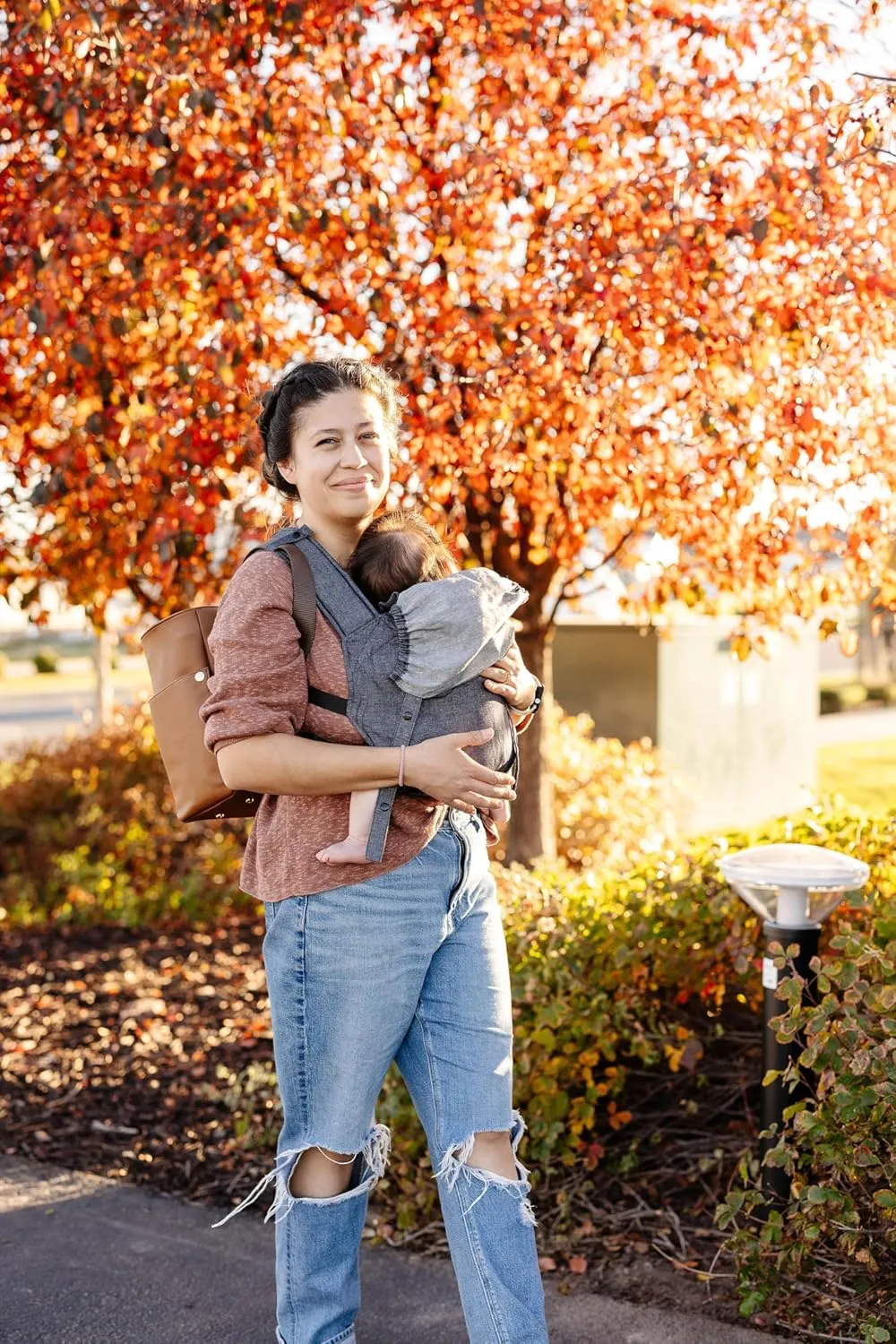 Original Happy Baby Carrier - Newborn to Toddler Carrier - 50% Linen/50% Cotton - Ethically Made - Lightweight and Adjustable - Graphite Color