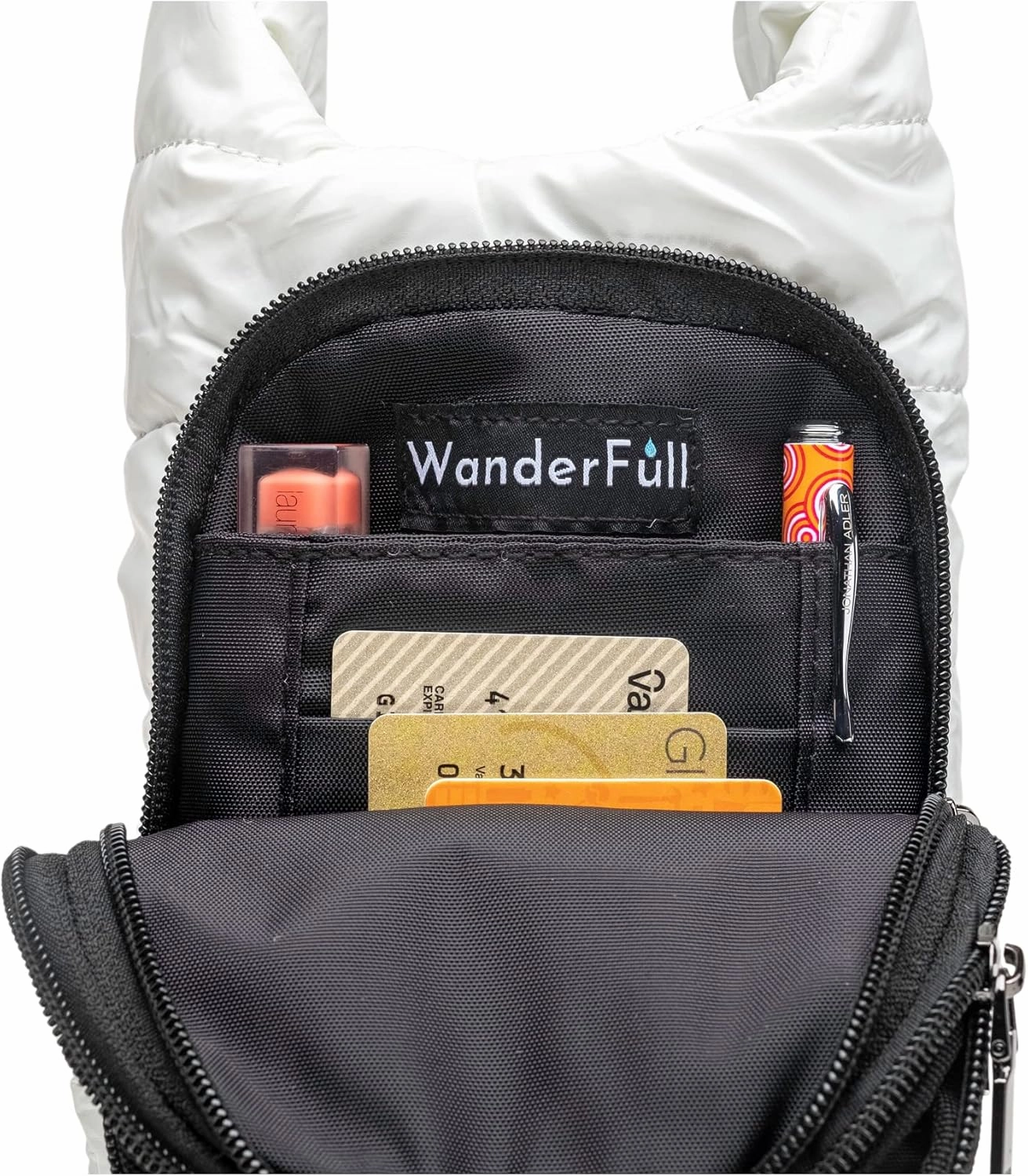 Original HydroBag | Quilted Water Bottle Holder with Strap | Tote Bottle Carrier Crossbody Bag with Pockets
