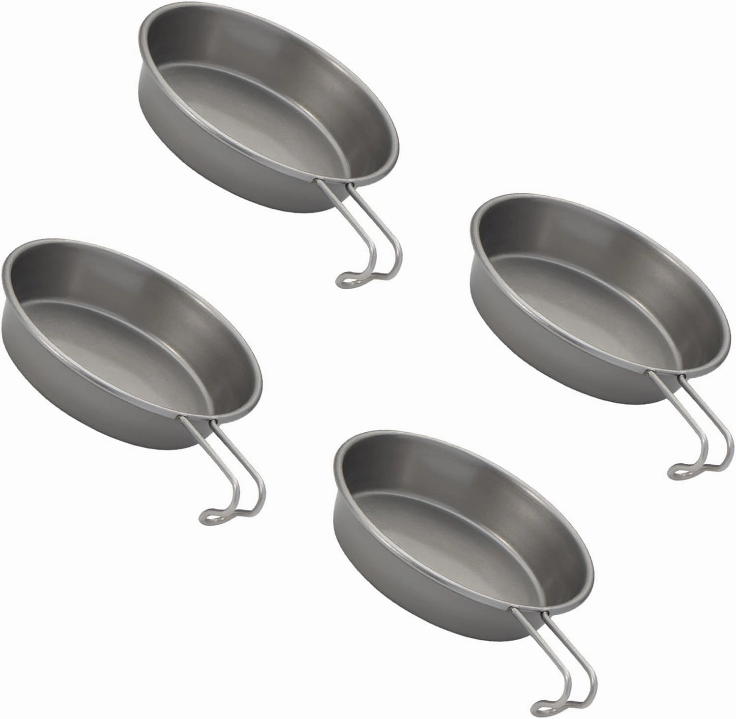 Pack Of 4 Serving Plates Stainless Steel Tableware Stainless Steel Plates And Bowls Set For Camping And Dining