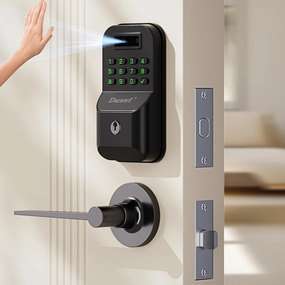 Palm Recognition Smart Deadbolt and Door knob Set,Keyless Entry Front Door Lock,Electronic Auto Lock,Bluetooth,Keypad,APP Control,biometric,Digital Code,Password,Key,Easy Installation,Waterproof