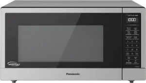 Panasonic NN-SN76LS 1.6 cu.ft Cyclonic Inverter Countertop Microwave Oven 1250Watt Power with Genius Sensor Cooking, 19.44"D x 21.88"W x 11.94"H, Stainless Steel