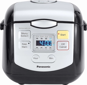 Panasonic SR-ZC075K 4-Cups (Uncooked) Rice Cooker & Multi-Cooker, Black