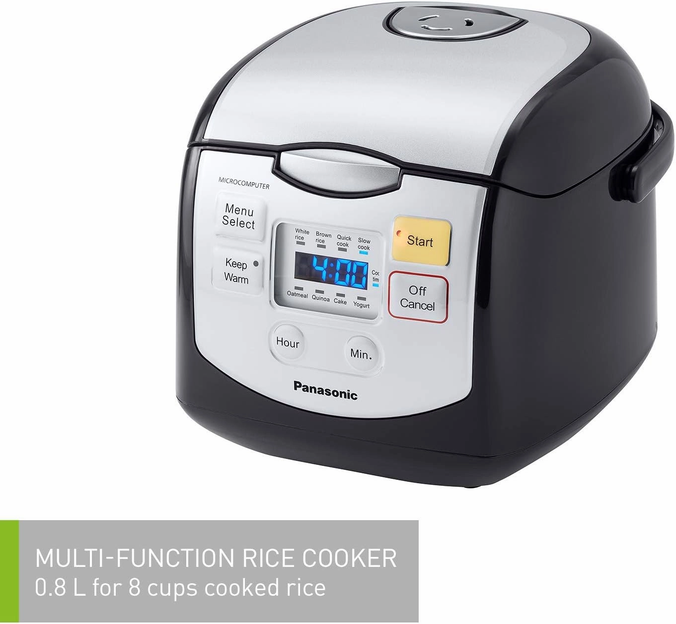 Panasonic SR-ZC075K 4-Cups (Uncooked) Rice Cooker & Multi-Cooker, Black