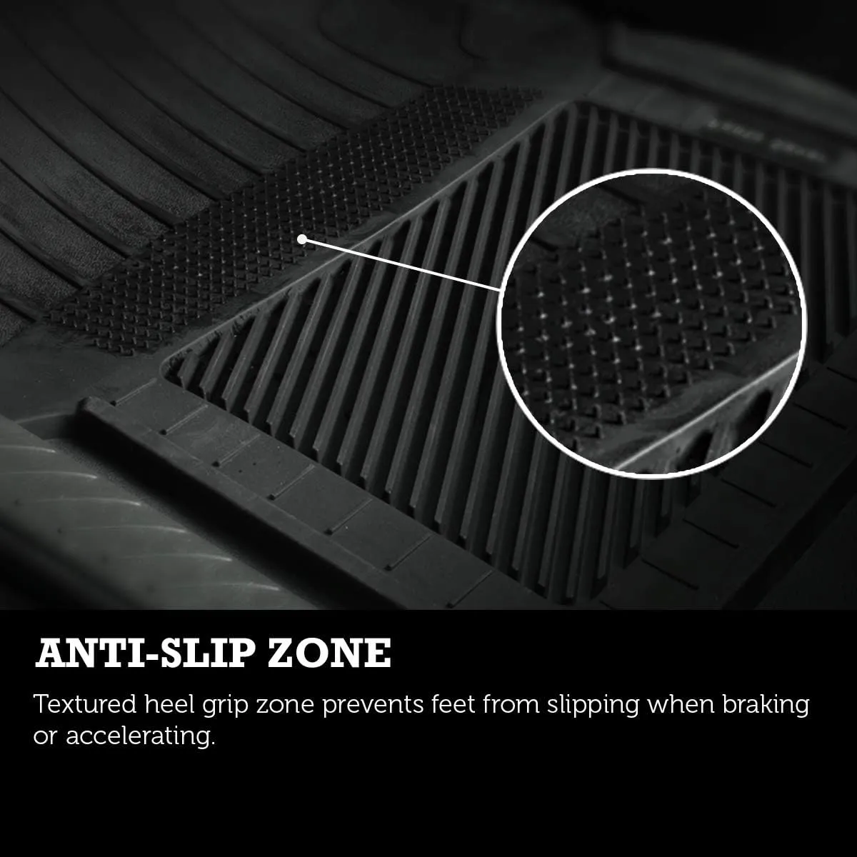 PantsSaver Custom Fit Floor Mats for Hyundai Kona 2019 All Weather Protection-4 Piece Set-High Raised Border Protection Great for Catching Spills & Easy Rinse-Car Accessories- Tan