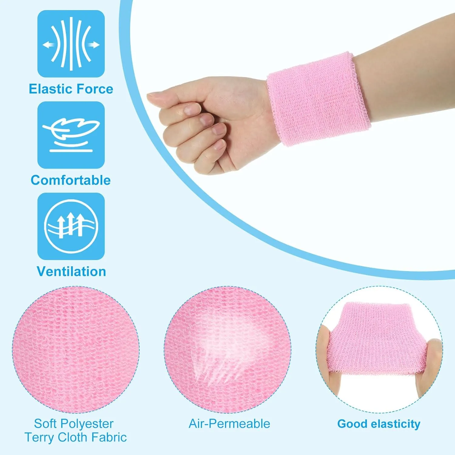 PATIKIL Sweatbands Headband Wristband, Sweatband Terry Cloth for Sport Basketball Tennis Athletic Gym Working Out