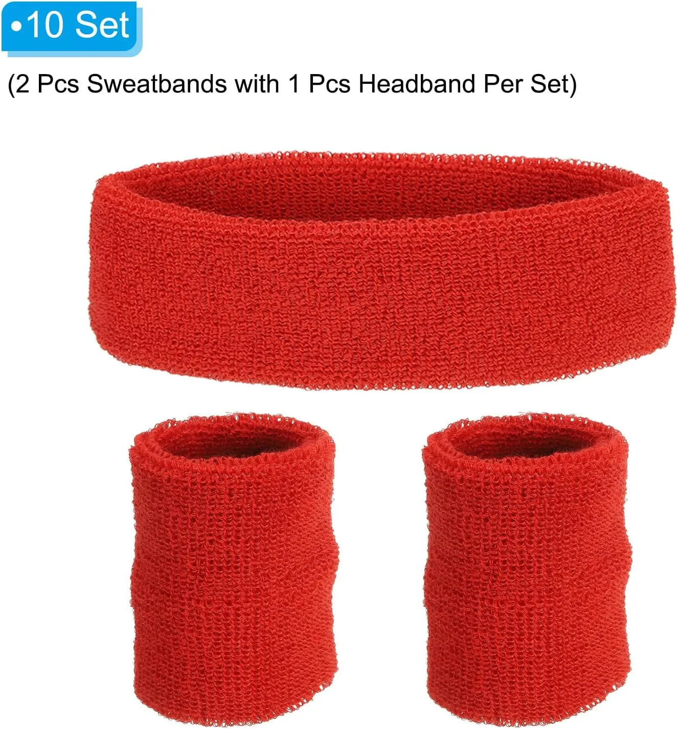 PATIKIL Sweatbands Headband Wristband, Sweatband Terry Cloth for Sport Basketball Tennis Athletic Gym Working Out