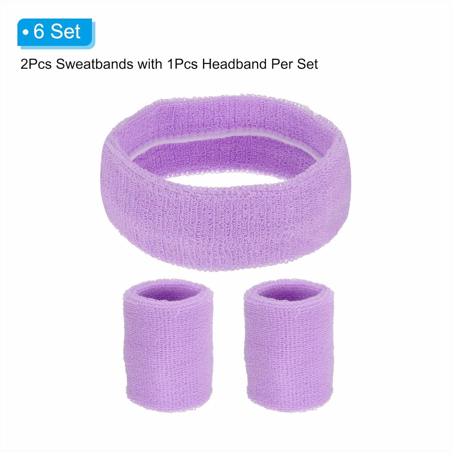 PATIKIL Sweatbands Headband Wristband, Sweatband Terry Cloth for Sports Basketball Tennis Athletic Gym Working Out