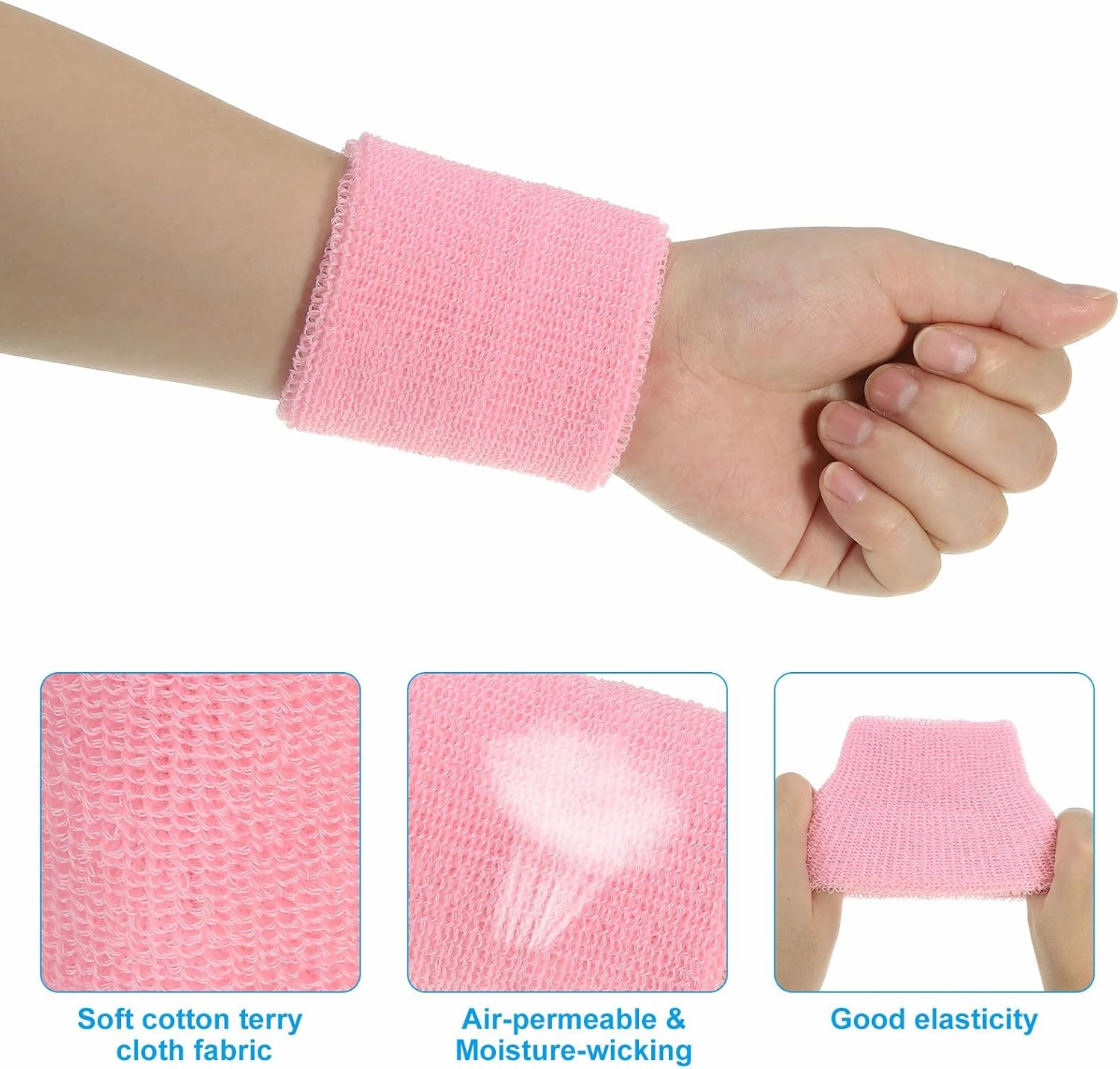 PATIKIL Sweatbands Headband Wristband, Sweatband Terry Cloth for Sports Basketball Tennis Athletic Gym Working Out