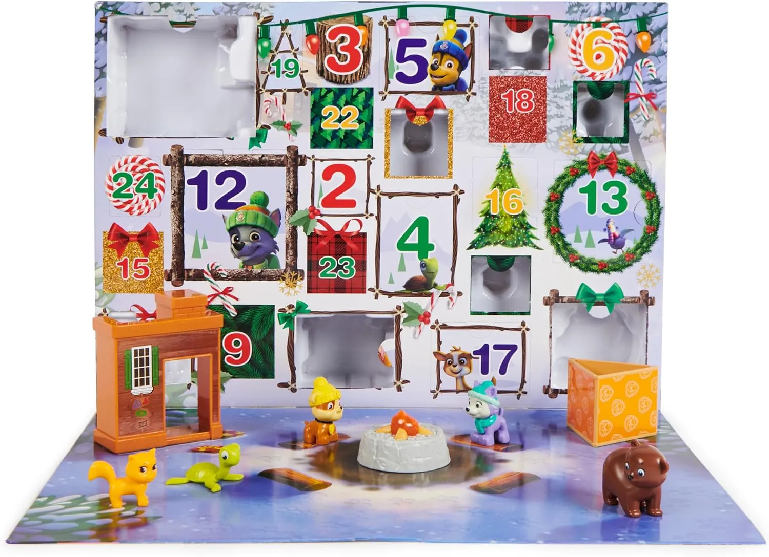 PAW Patrol: 2023 Advent Calendar with 24 Surprise Toys - Figures, Accessories and Kids Toys for Ages 3 and up