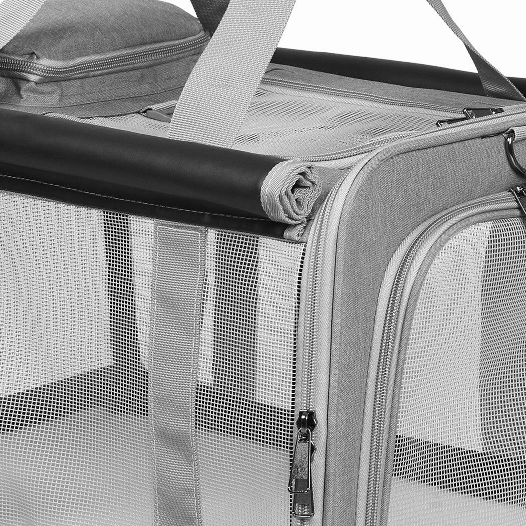Pawz 3 in 1 Pet Soft Crate Dog Cat Carrier XL Size Grey