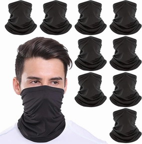 Peicees 6 PC Neck Gaiter Face Mask for Women Men Breathable Neck Gator Scarf Mask Cool Headwear Bandana Balaclava for Cycling