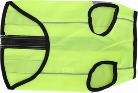 Pet Night Safety Clothing Glowing Jacket, Reflective Glowing Dog Vest Adjustable Soft Padded Vest Zipper Suit for Small, Medium, Large Dogs (L-Fluorescent green)