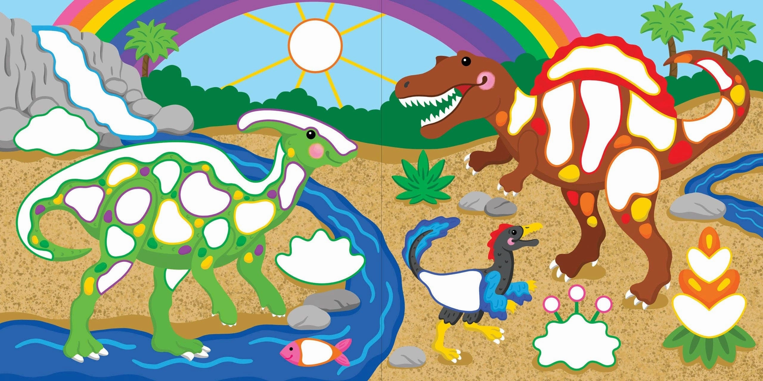 Peter Pauper Press - Color-By-Dots Sticker Book - Dinosaurs
