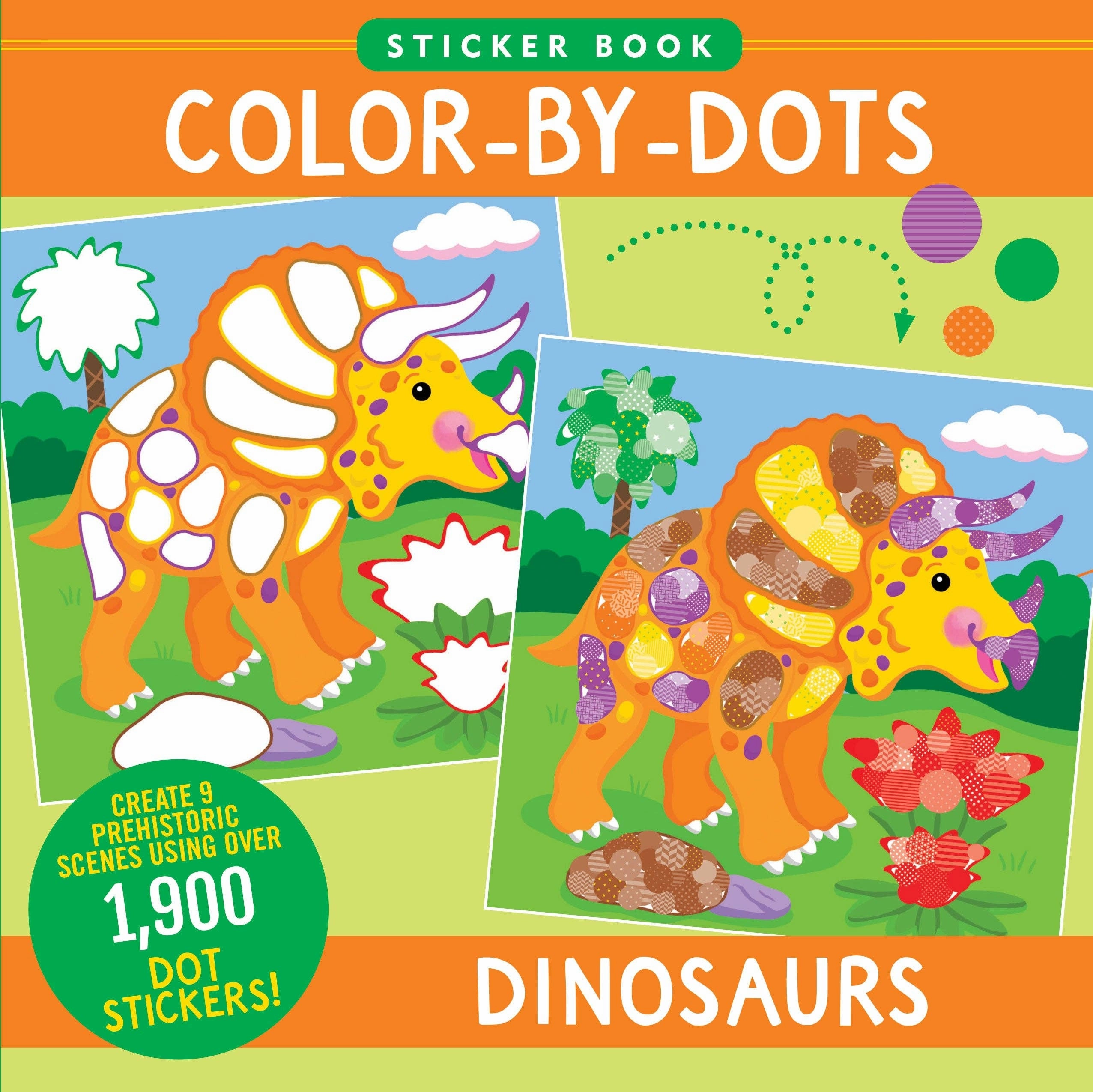 Peter Pauper Press - Color-By-Dots Sticker Book - Dinosaurs