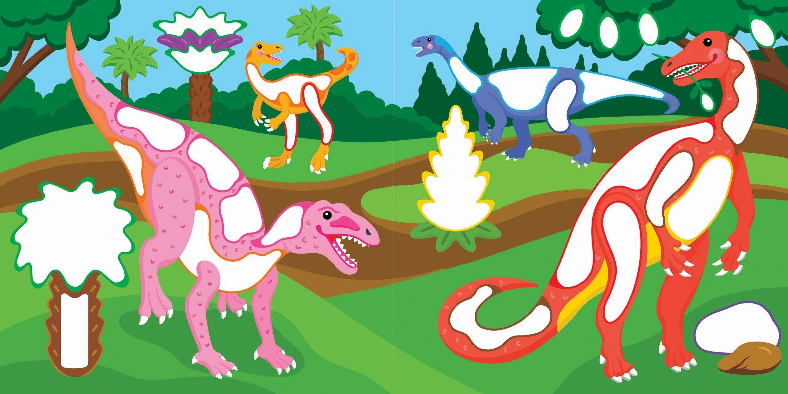 Peter Pauper Press - Color-By-Dots Sticker Book - Dinosaurs