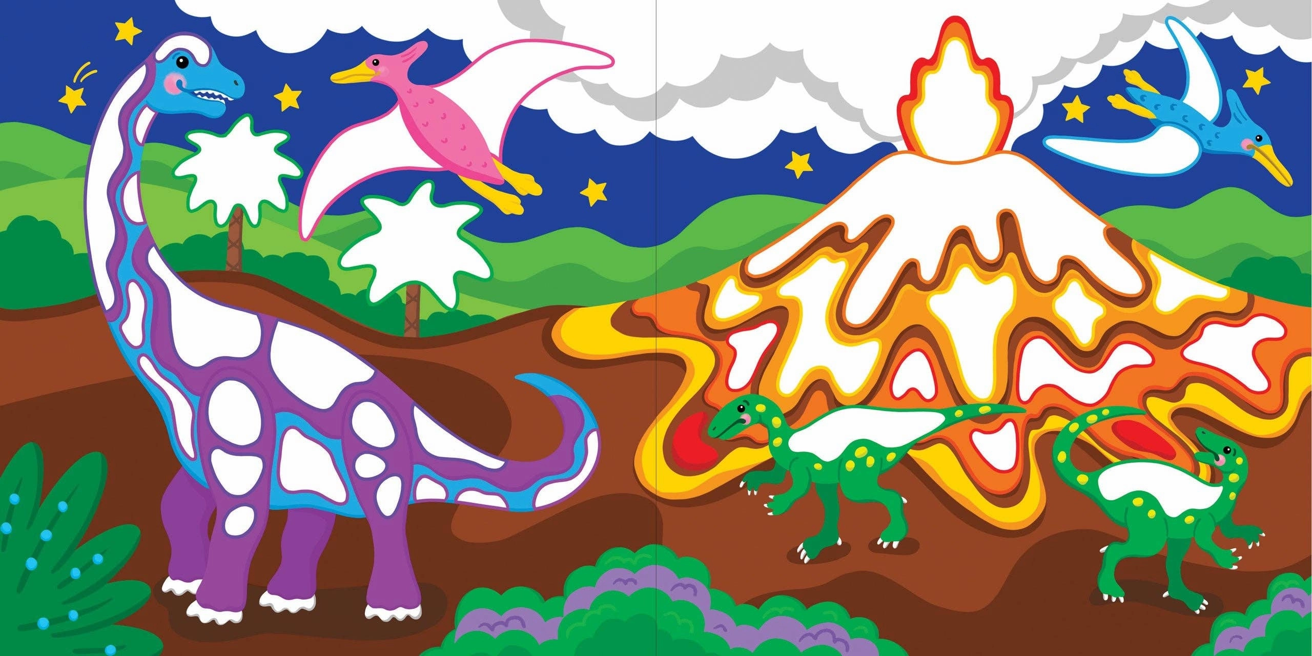 Peter Pauper Press - Color-By-Dots Sticker Book - Dinosaurs