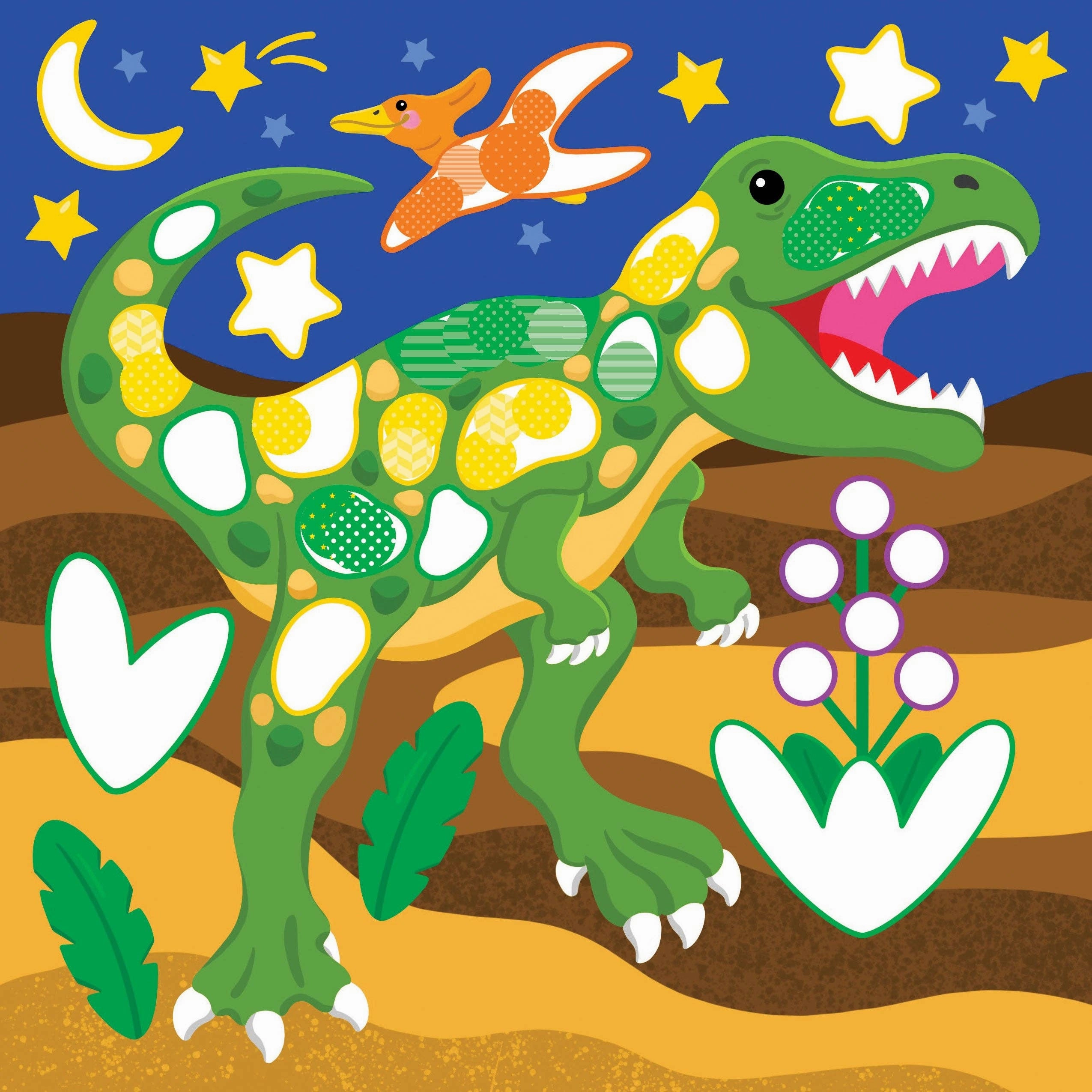 Peter Pauper Press - Color-By-Dots Sticker Book - Dinosaurs