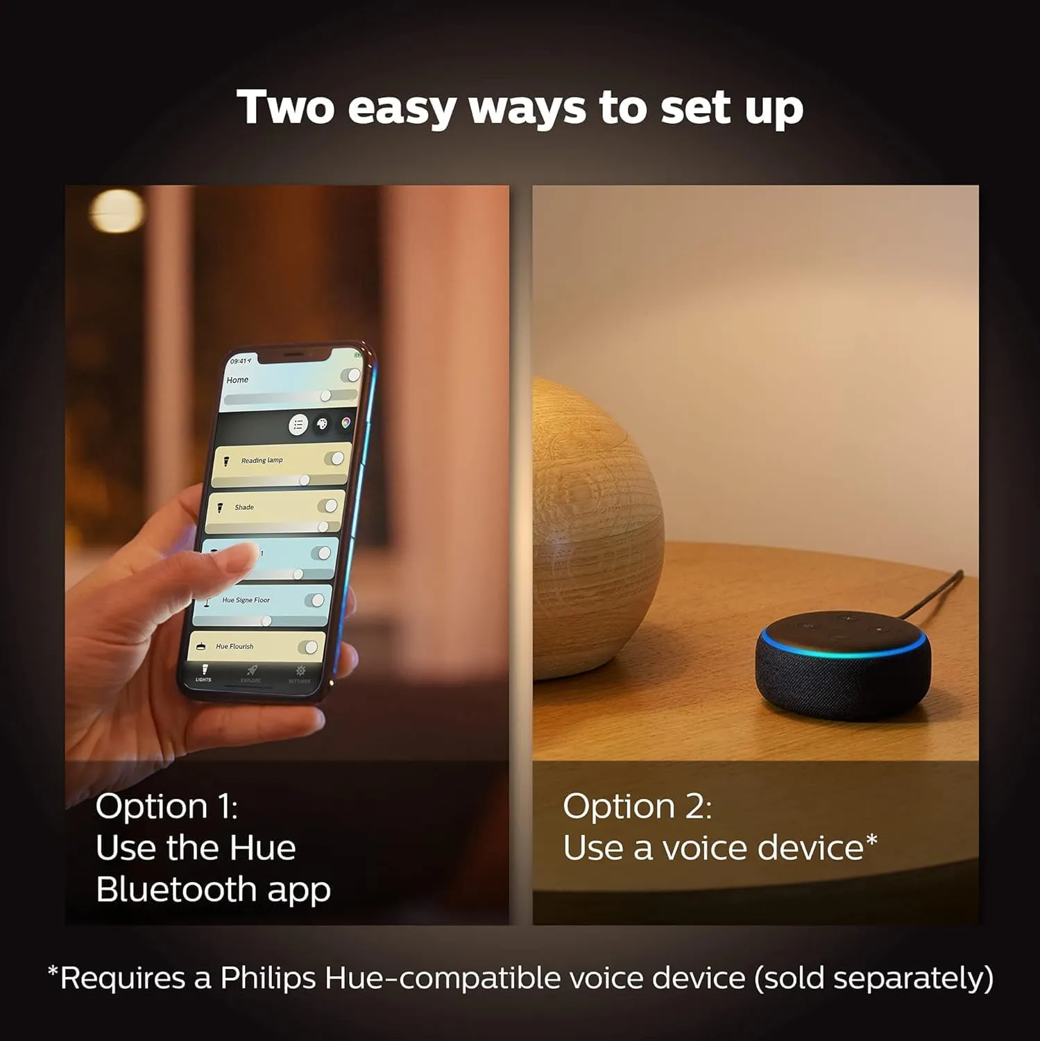 Philips Hue Being Ceiling Light, Black - White Ambiance Warm-to-Cool White Smart LED Light - 1 Pack - Control with Hue App - Compatible with Alexa, Google Assistant, and Apple Homekit