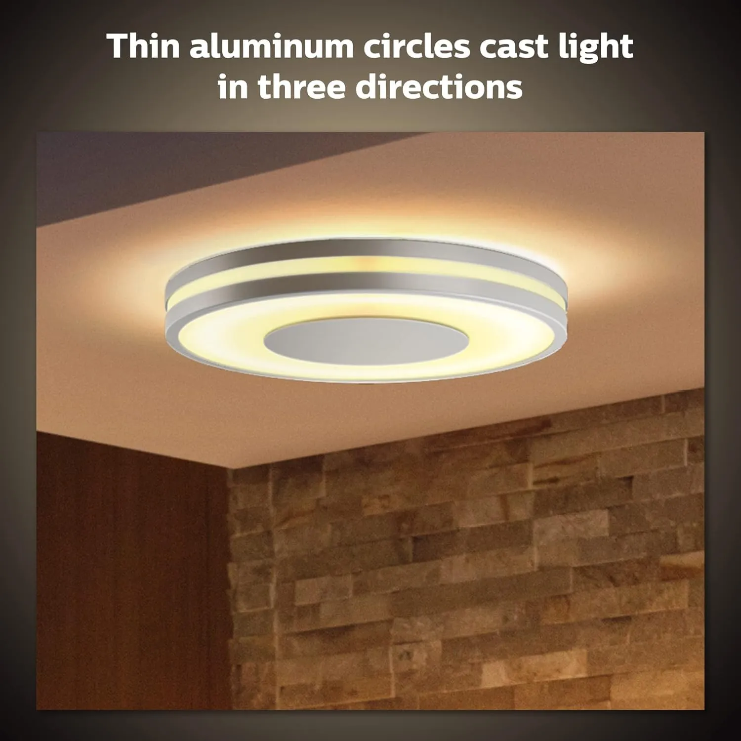 Philips Hue Being Ceiling Light, Black - White Ambiance Warm-to-Cool White Smart LED Light - 1 Pack - Control with Hue App - Compatible with Alexa, Google Assistant, and Apple Homekit