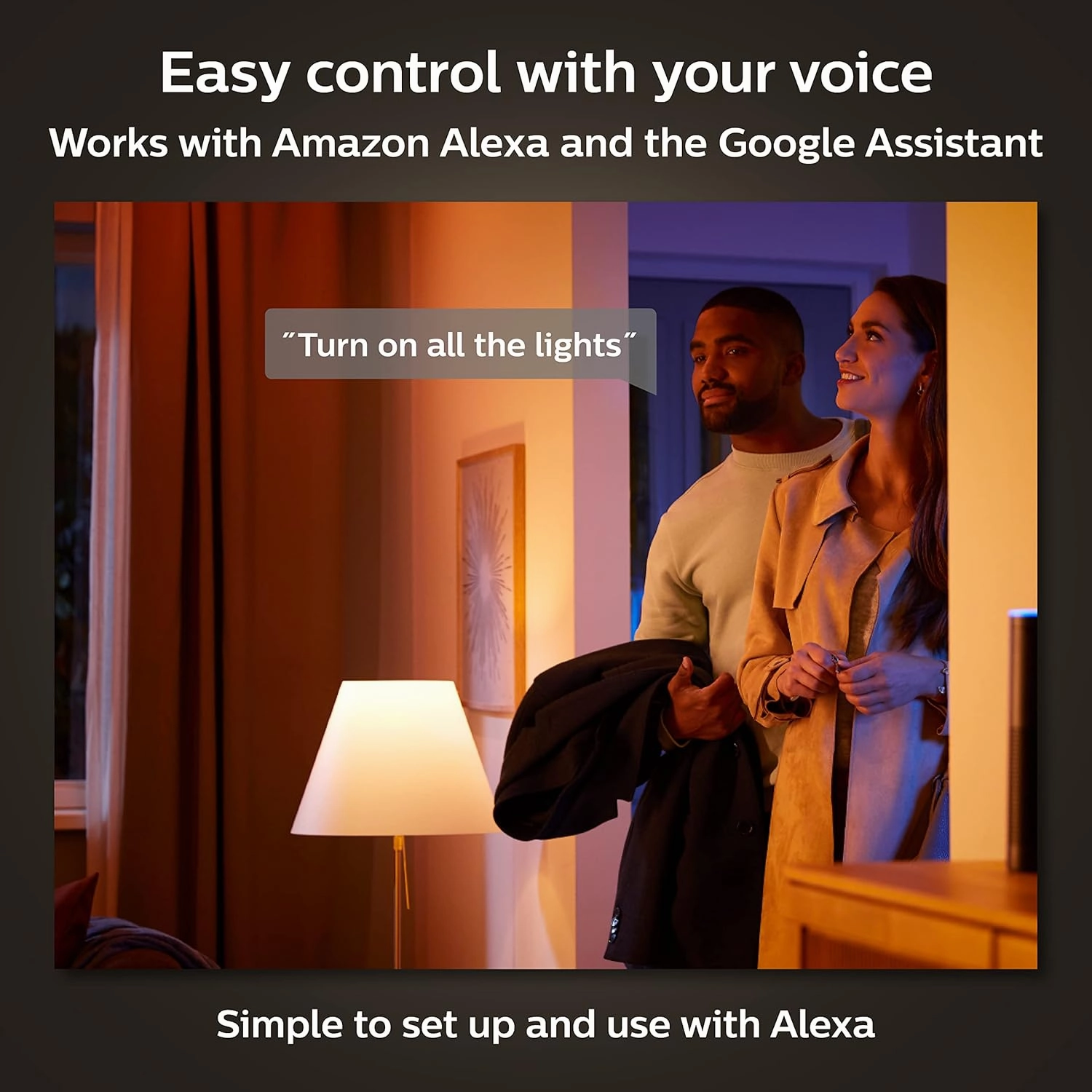 Philips Hue Smart 85W BR30 LED Bulb - White Ambiance Warm-to-Cool White Light - 4 Pack - 1200LM - E26 - Indoor - Control with Hue App - Compatible with Alexa Google Assistant and Apple Homekit