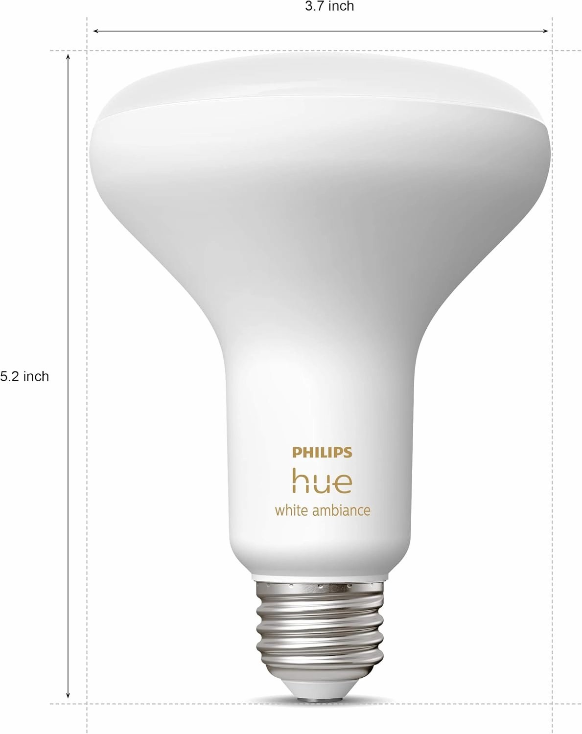 Philips Hue Smart 85W BR30 LED Bulb - White Ambiance Warm-to-Cool White Light - 4 Pack - 1200LM - E26 - Indoor - Control with Hue App - Compatible with Alexa Google Assistant and Apple Homekit