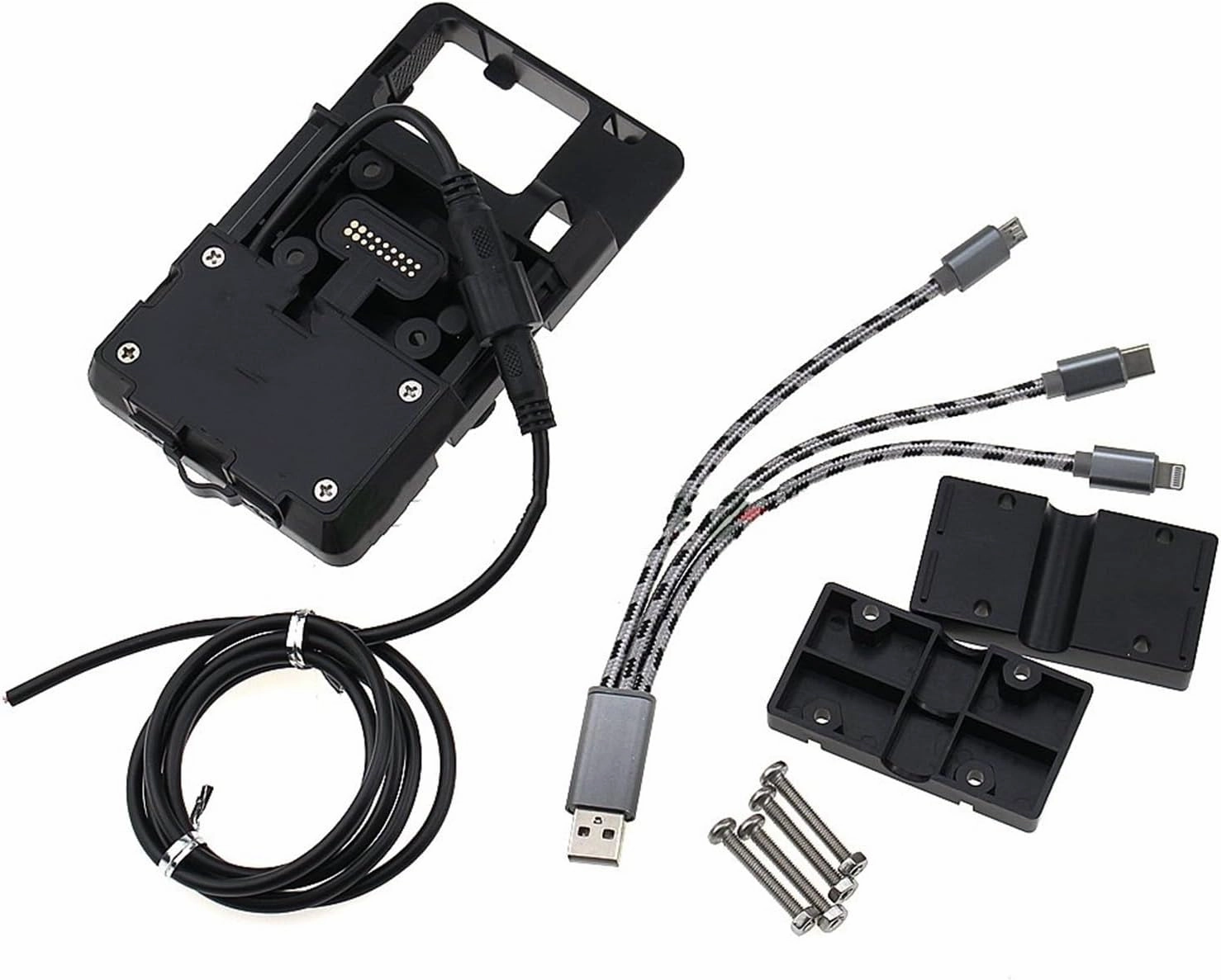 Phone Holder Navigation Bracket Motorcycle for R 1200 GS for R1200GS for LC for ADV 2013-2018 Mobile Phone USB GPS Navigation Bracket USB Charging Mount Support(USB Navigation Brack)