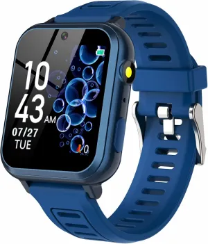 Phyulls Smart Watch for Kids with 24 Games Alarm Clock, Touchscreen, Calendaring Camera Music Player Time Display Video & Audio Recording, Toys for 3-12 Years Old Boys