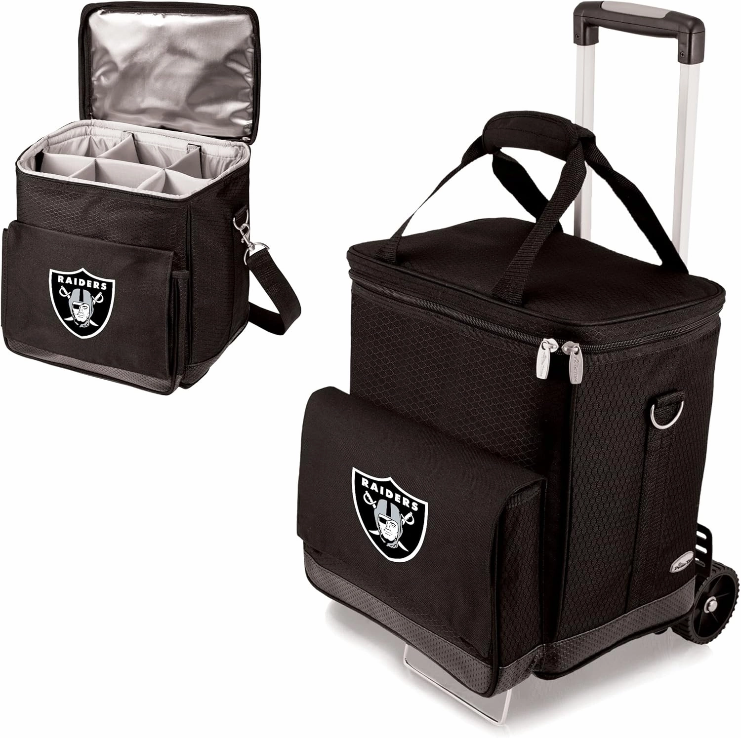 PICNIC TIME NFL Unisex-Adult NFL Cellar 6-Bottle Wine Carrier & Cooler Tote with Trolley