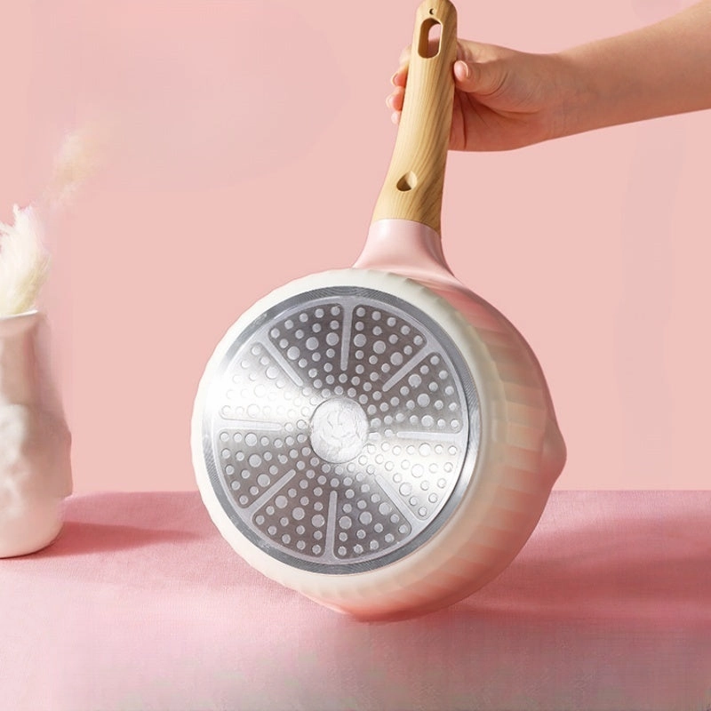 Pink Color Changing Non Stick Saucepan Set