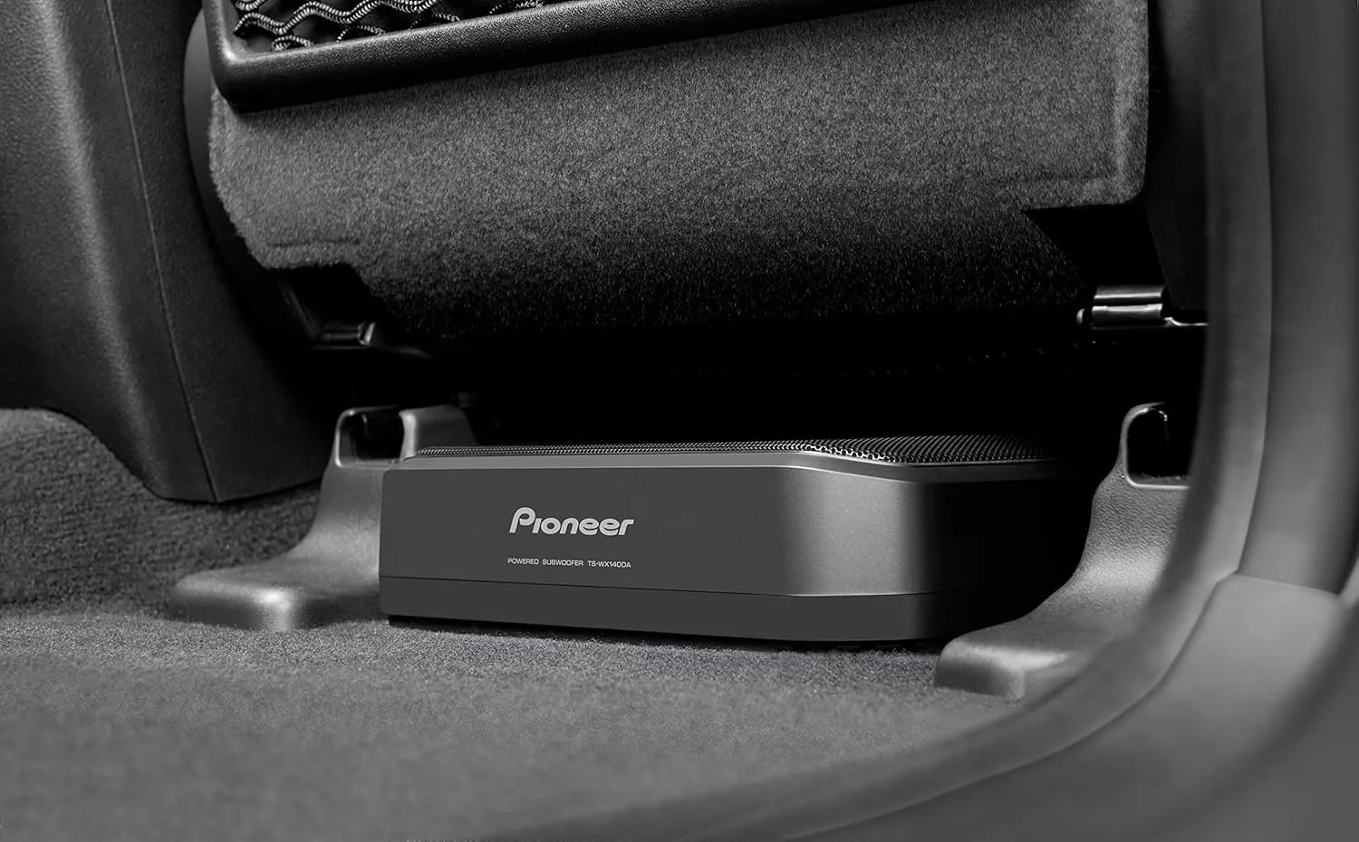 Pioneer TS-WX140DA 8” x 5-1/4” Compact Active Subwoofer with Built in Amplifier, 170 Watts Max Power, EV Optimized Sub, 3 Listening Modes - Deep, Dynamic and Natural for Enhanced Car Audio