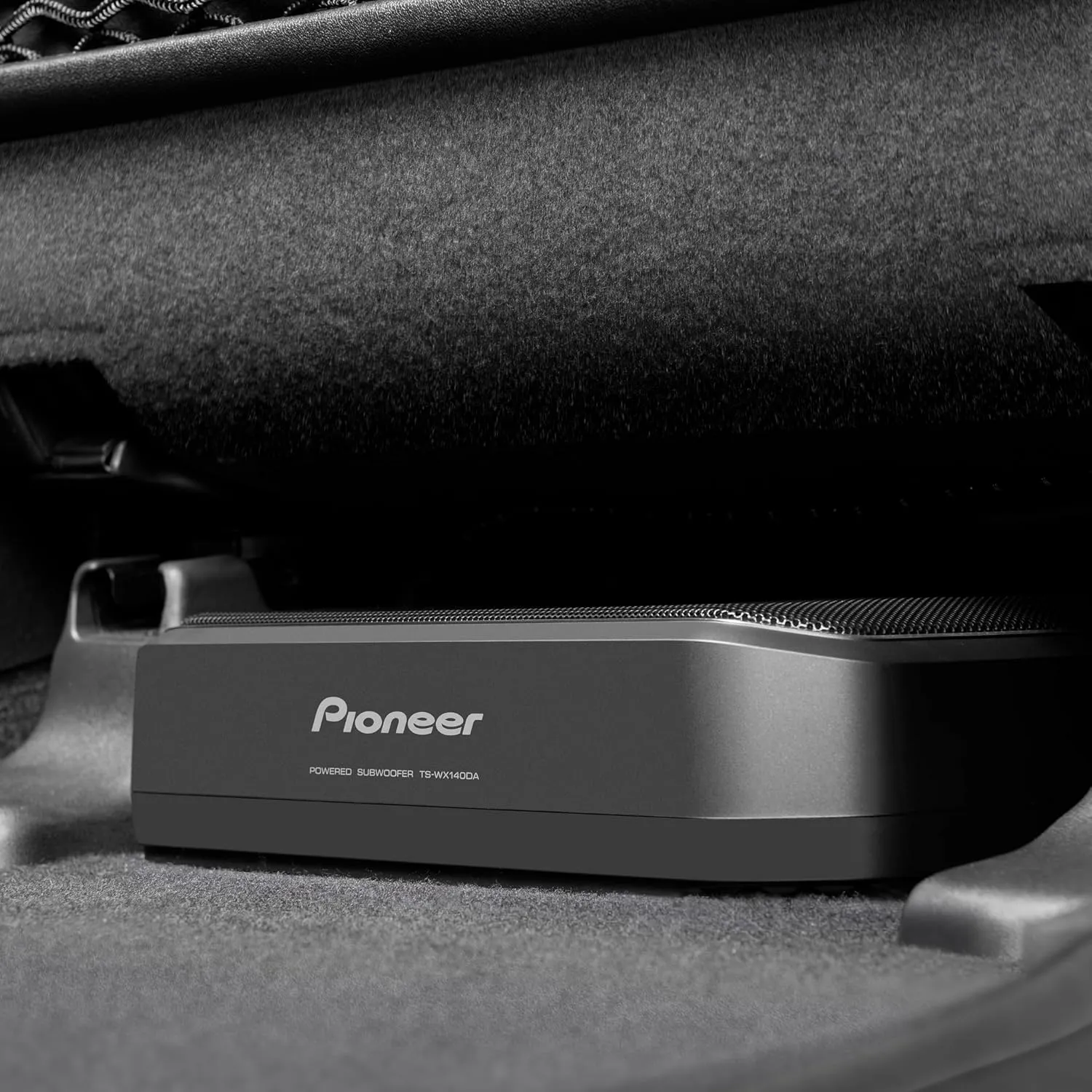 Pioneer TS-WX140DA 8” x 5-1/4” Compact Active Subwoofer with Built in Amplifier, 170 Watts Max Power, EV Optimized Sub, 3 Listening Modes - Deep, Dynamic and Natural for Enhanced Car Audio
