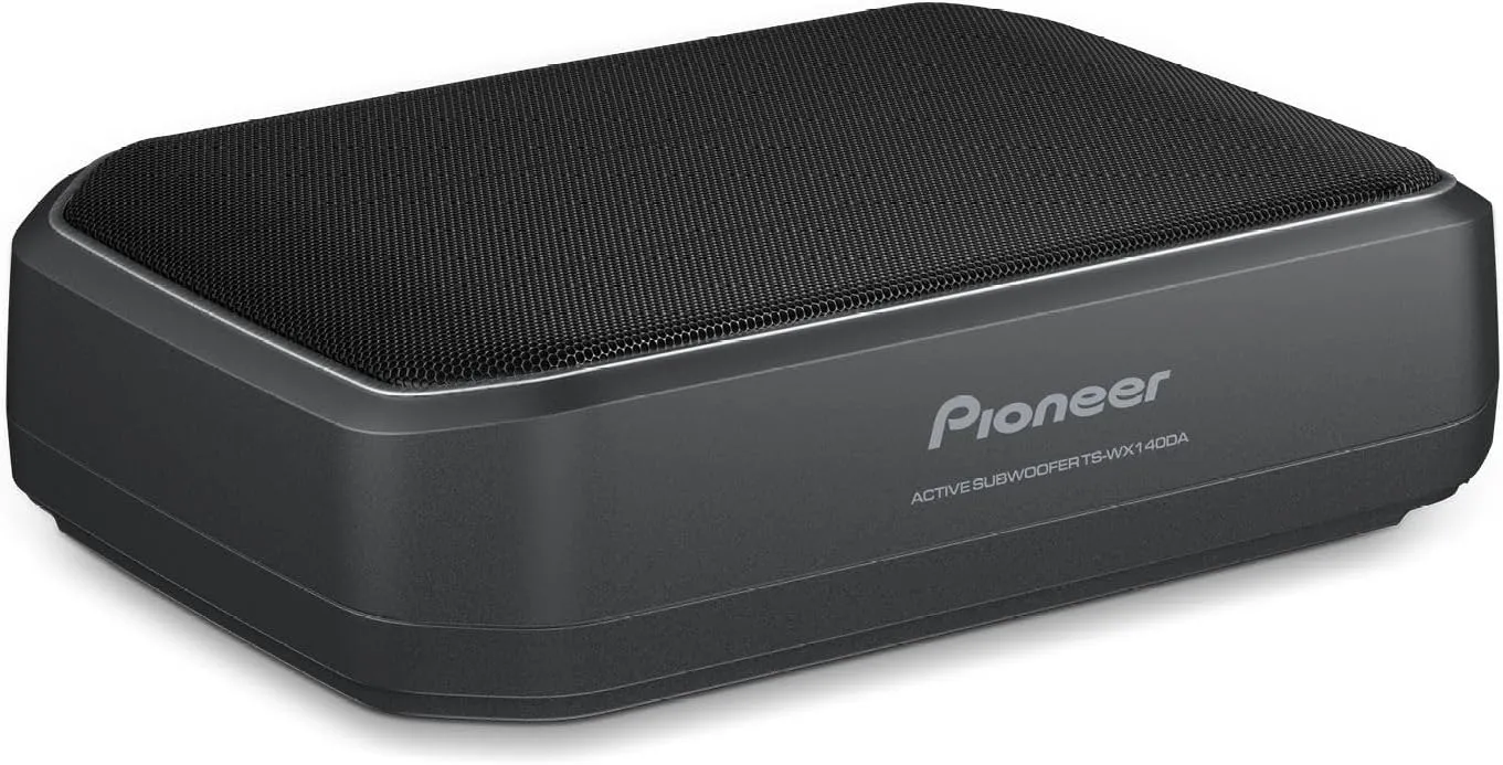 Pioneer TS-WX140DA 8” x 5-1/4” Compact Active Subwoofer with Built in Amplifier, 170 Watts Max Power, EV Optimized Sub, 3 Listening Modes - Deep, Dynamic and Natural for Enhanced Car Audio