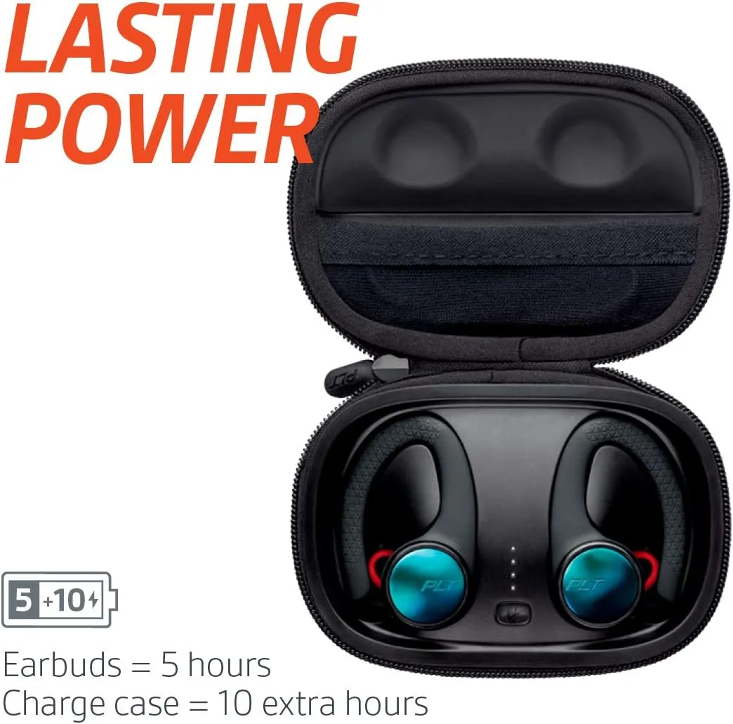 Plantronics 211855-99 BackBeat Fit 3100 True Wireless Earbuds, Sweatproof and Waterproof In Ear Workout Headphones, Black, One Size Fits All