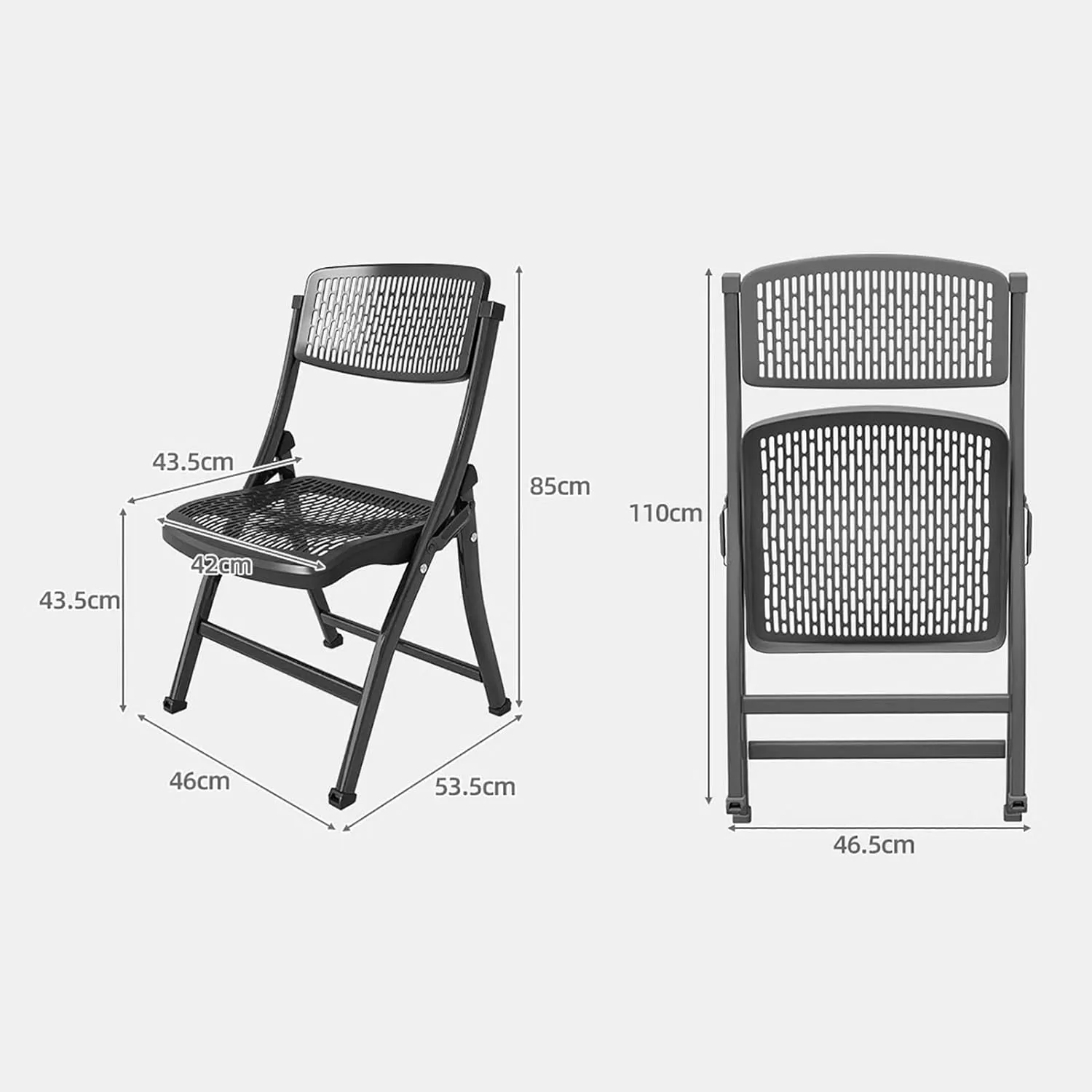 Plastic Stackable Folding Chairs,Stackable Folding Dining Chair Portable Event Chair Comfortable Breathable Mesh Seat Event Chair for Bedroom and Living Room,D,46x54x85cm(18x21x33inch)
