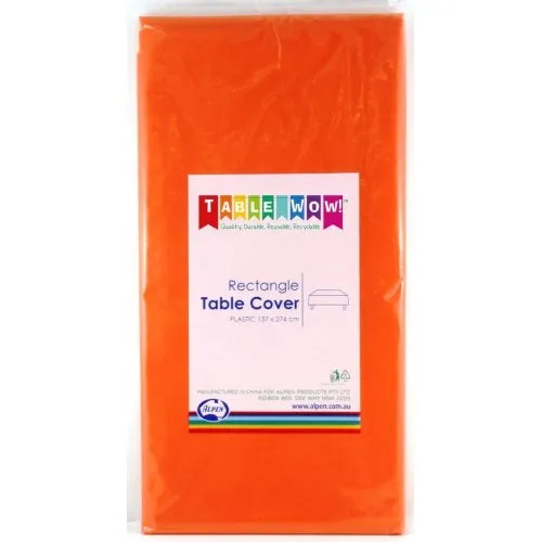 Plastic Table Cover - Orange