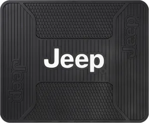 Plasticolor 001222R01 Jeep Elite Style Rear Seat Floor Utility Mat for Car Truck or SUV, 16.75" L X 13.75" W , Black