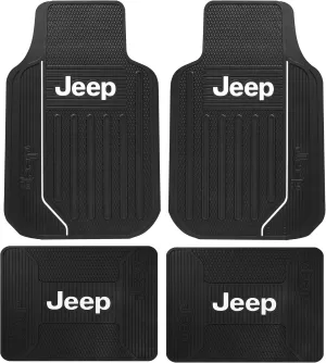 Plasticolor 001611ZX4 Jeep Elite 4pc Front and Rear Floor Mat kit