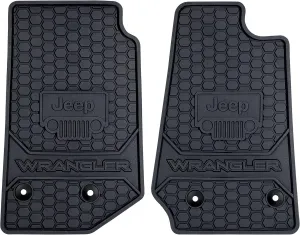 Plasticolor 001803R01 Jeep Wrangler Custom Factory Fit Front Vehicle Floor Mats Model Years 2014-2018 … Black
