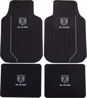 Plasticolor 008854Z04 4pc RAM Elite Series Gray Logo Floor Mats