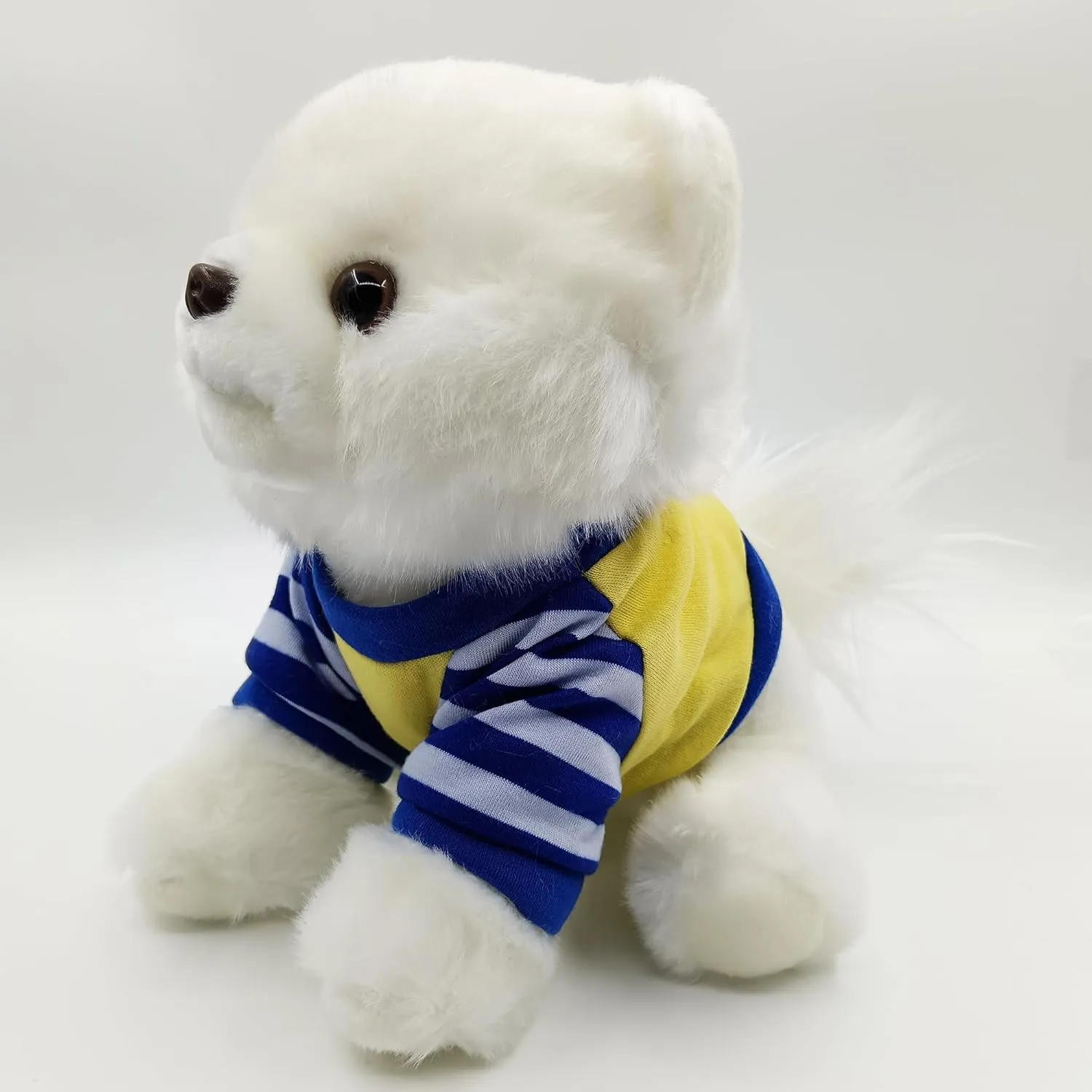 Plush Pomeranian Stuffed Animals Toy Dog,Cute Soft Plush Pomeranian Dog,Lifelike Pet Puppy Present Gift for Girls Boys