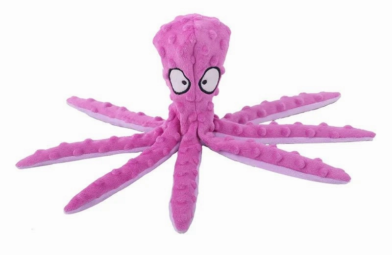 Plush Octopus Dog Toy - Bite-Resistant, Squeaky, and Interactive