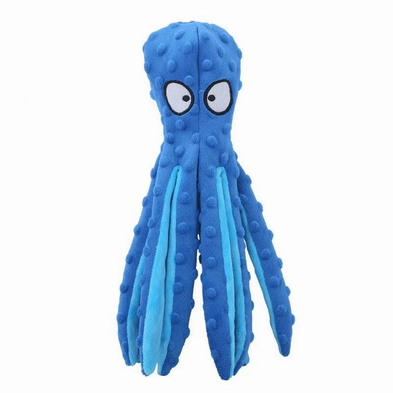 Plush Octopus Dog Toy - Bite-Resistant, Squeaky, and Interactive