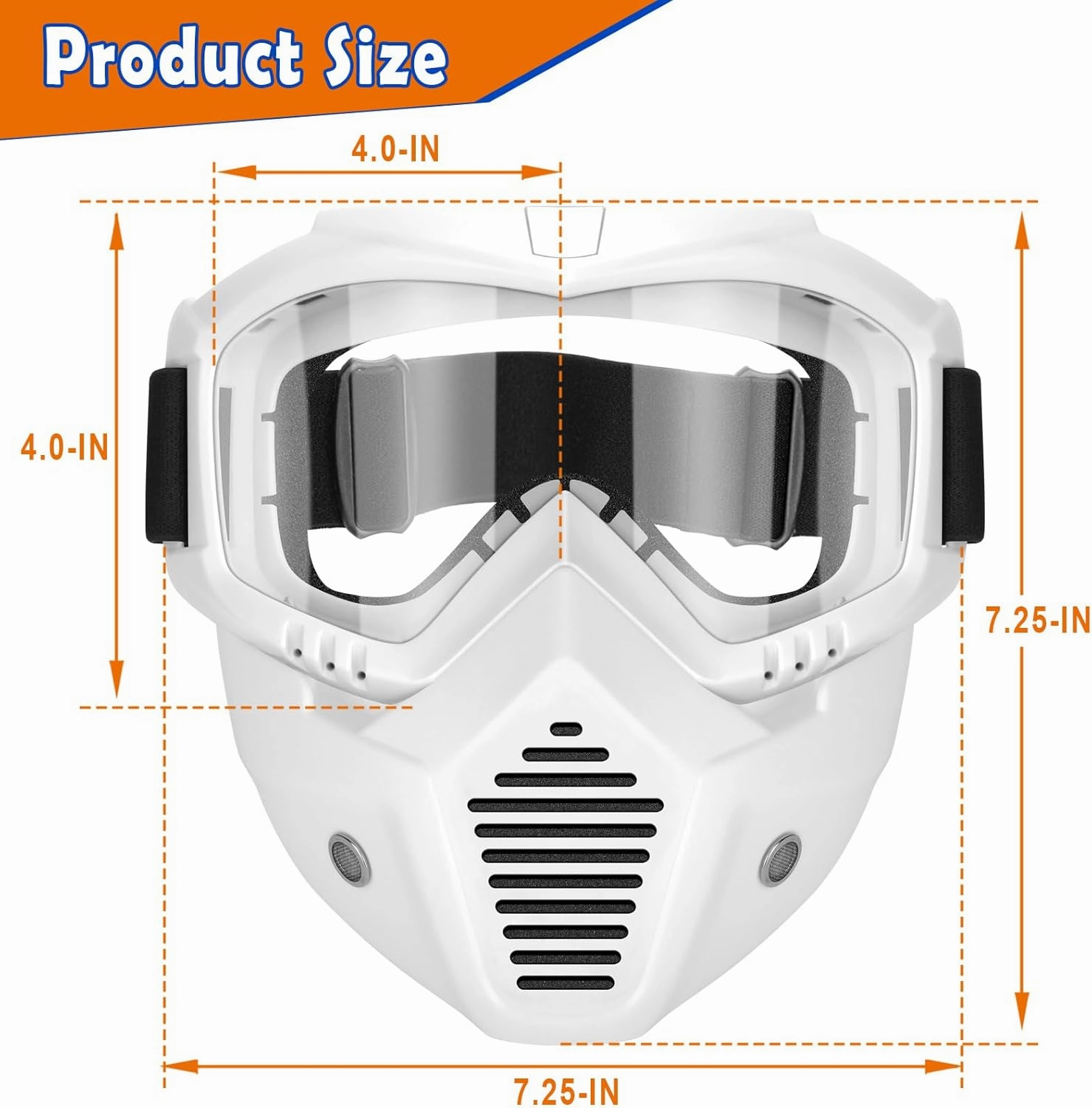 POKONBOY Detachable Masks, Tactical Mask with Goggles Compatible with Nerf Rival, Apollo, Zeus, Khaos, Atlas, & Artemis Blasters Rival Mask