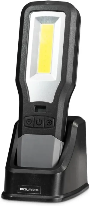 Polaris Work Light Part 2830584 - Powerful 550 Lumens and UV Spotlight, Handheld Worklight with Magnetic Base for Mounting and 360 Rotation, Rechargeable Flashlight - Use in Garage, Workshop, Outdoors