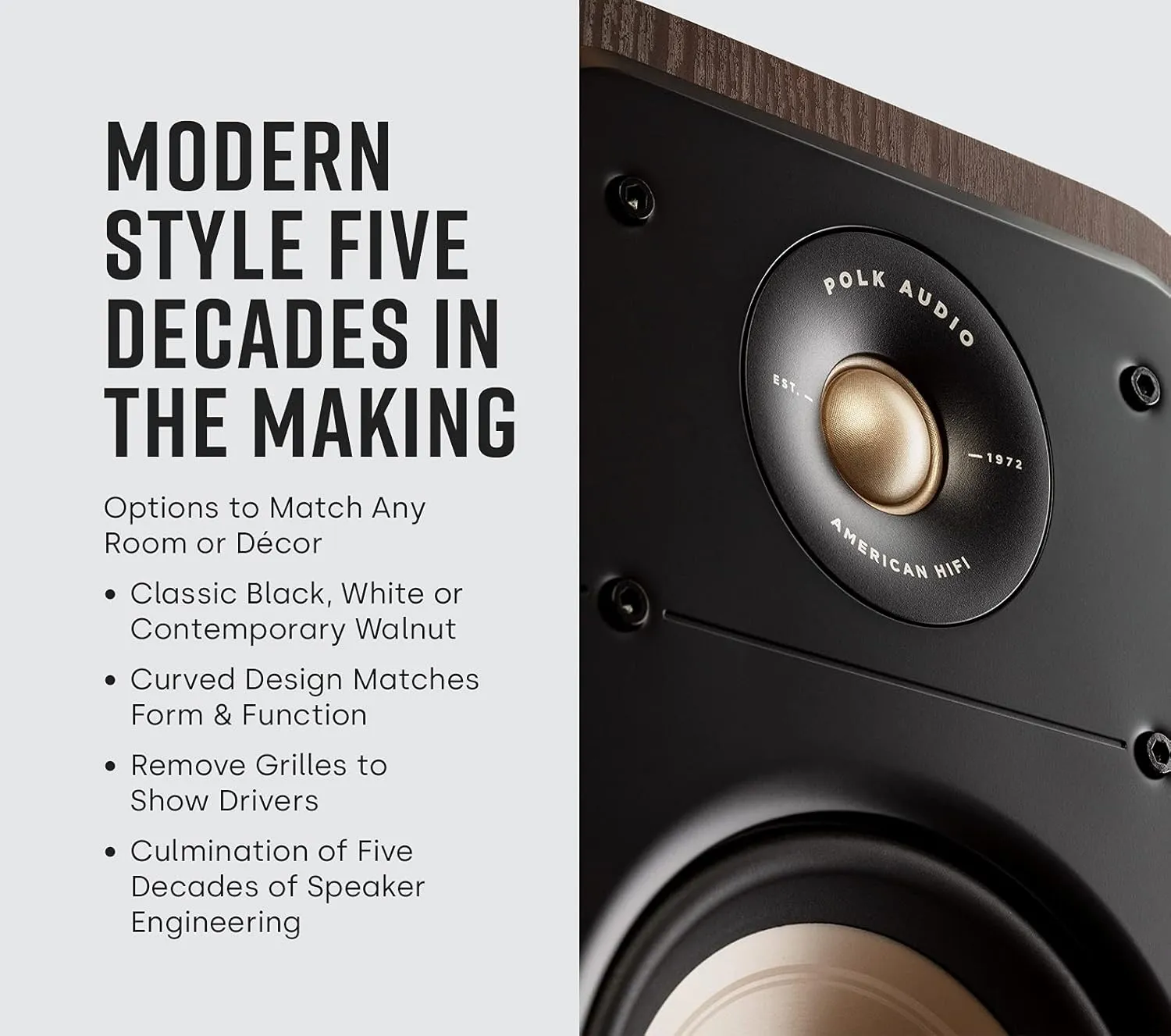 Polk Signature Elite ES50 Tower Speaker - Hi-Res Audio Certified, Dolby Atmos & DTS:X Compatible, 1" Tweeter & (2) 5.25" Woofers, Power Port Technology for Effortless Bass, Stunning Black