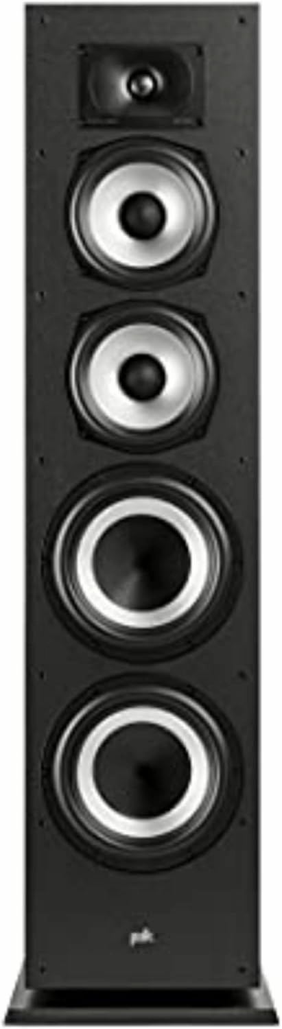 Polk Monitor XT70 Large Tower Speaker - Hi-Res Audio Certified, Dolby Atmos & DTS:X Compatible, 1" Tweeter, (2) 6.5" Dynamically Balanced Woofers, (2) 8" Passive Radiators (Single, Midnight Black)